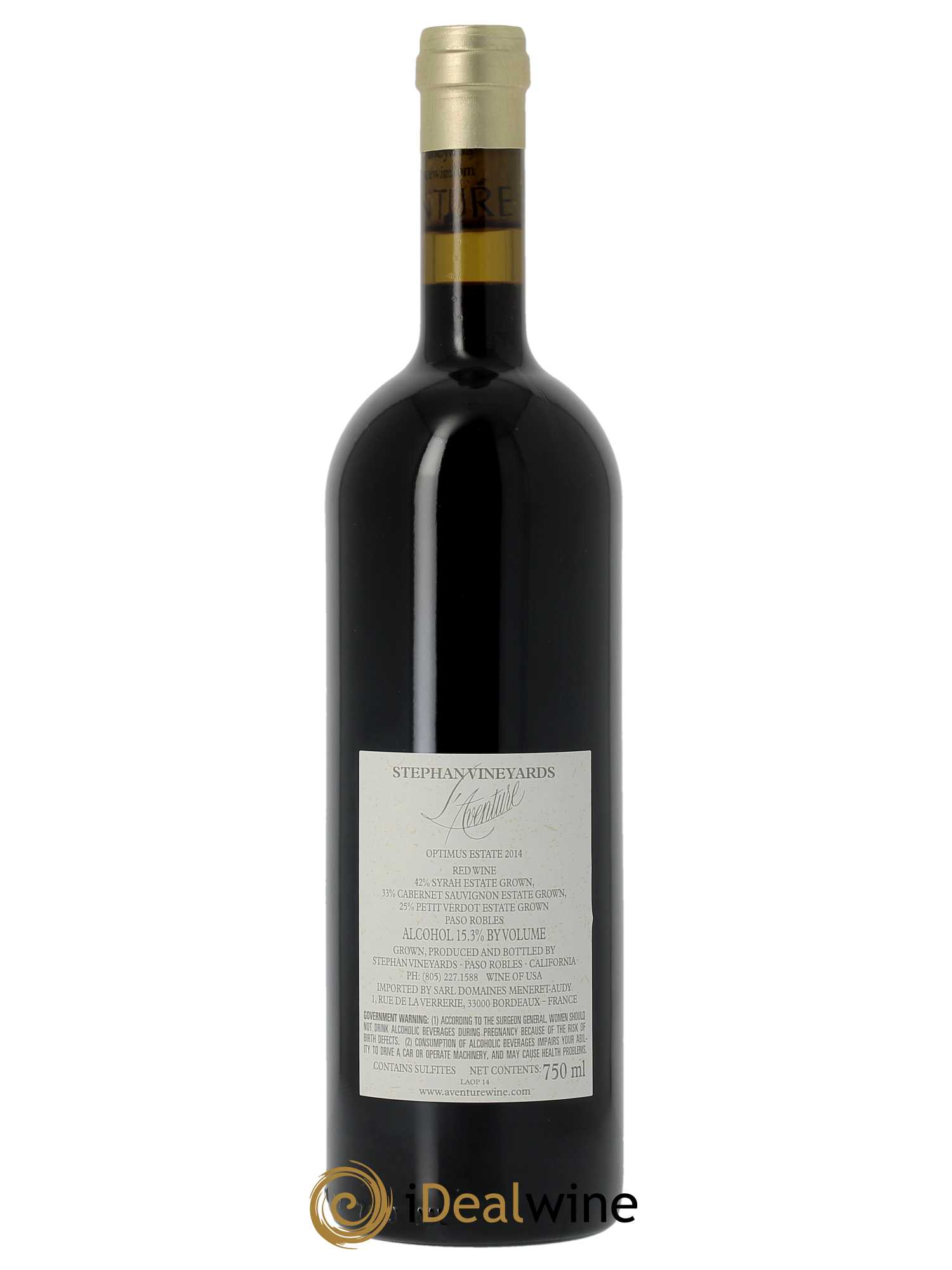 Paso Robles L'aventure Optimus 2014 - Lotto di 1 bottiglia - 1