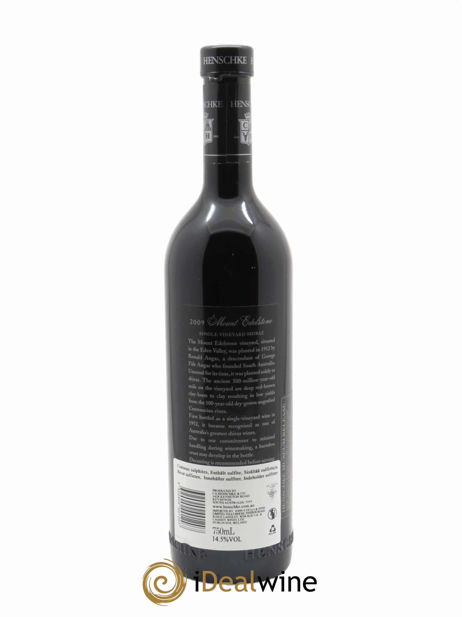 Eden Valley Mount Edelstone Shiraz Henschke 2009 - Lot de 1 bouteille - 2