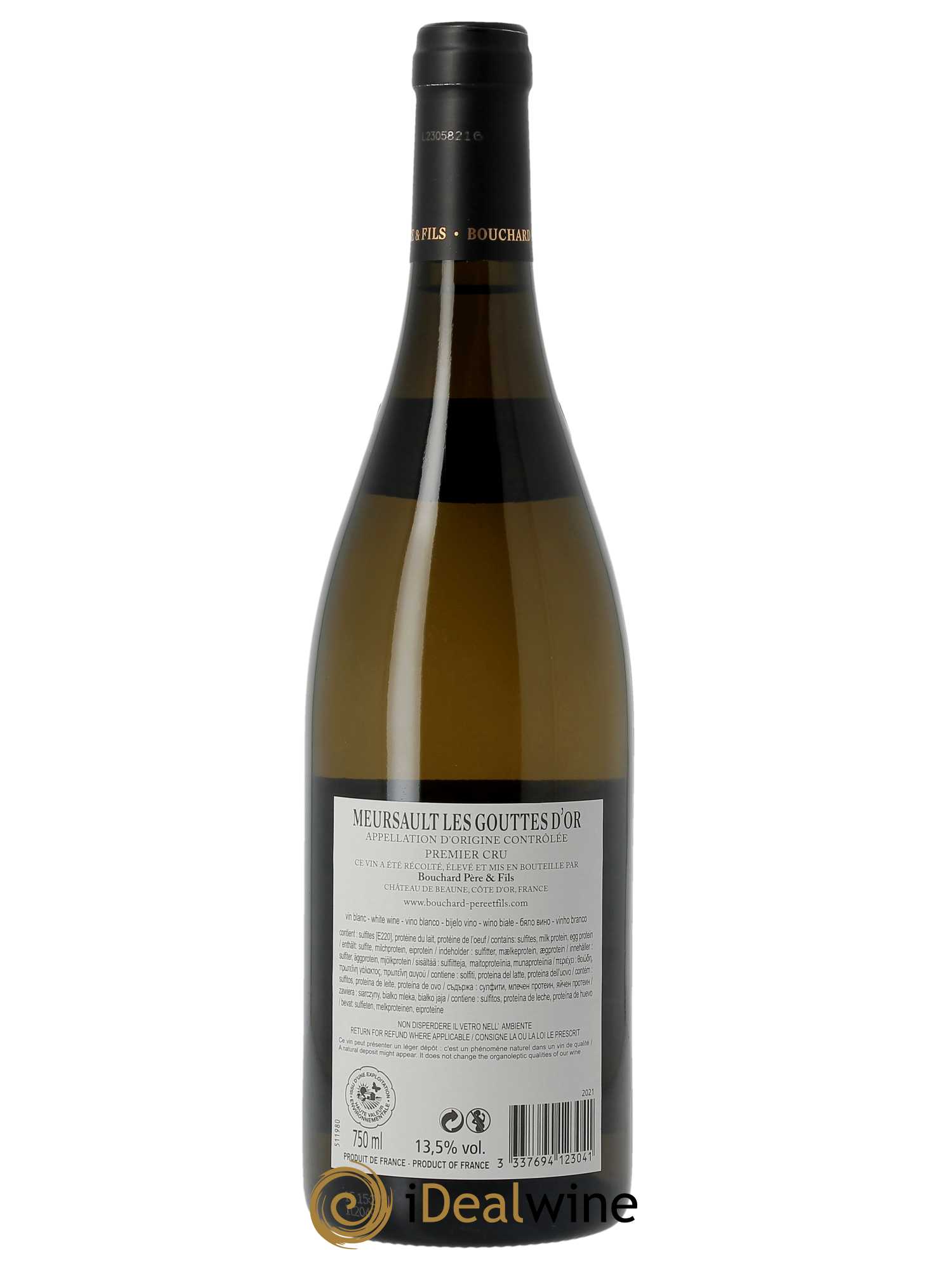Meursault 1er Cru Les Gouttes d'Or Bouchard Père & Fils 2021 - Lot of 1 bottle - 1