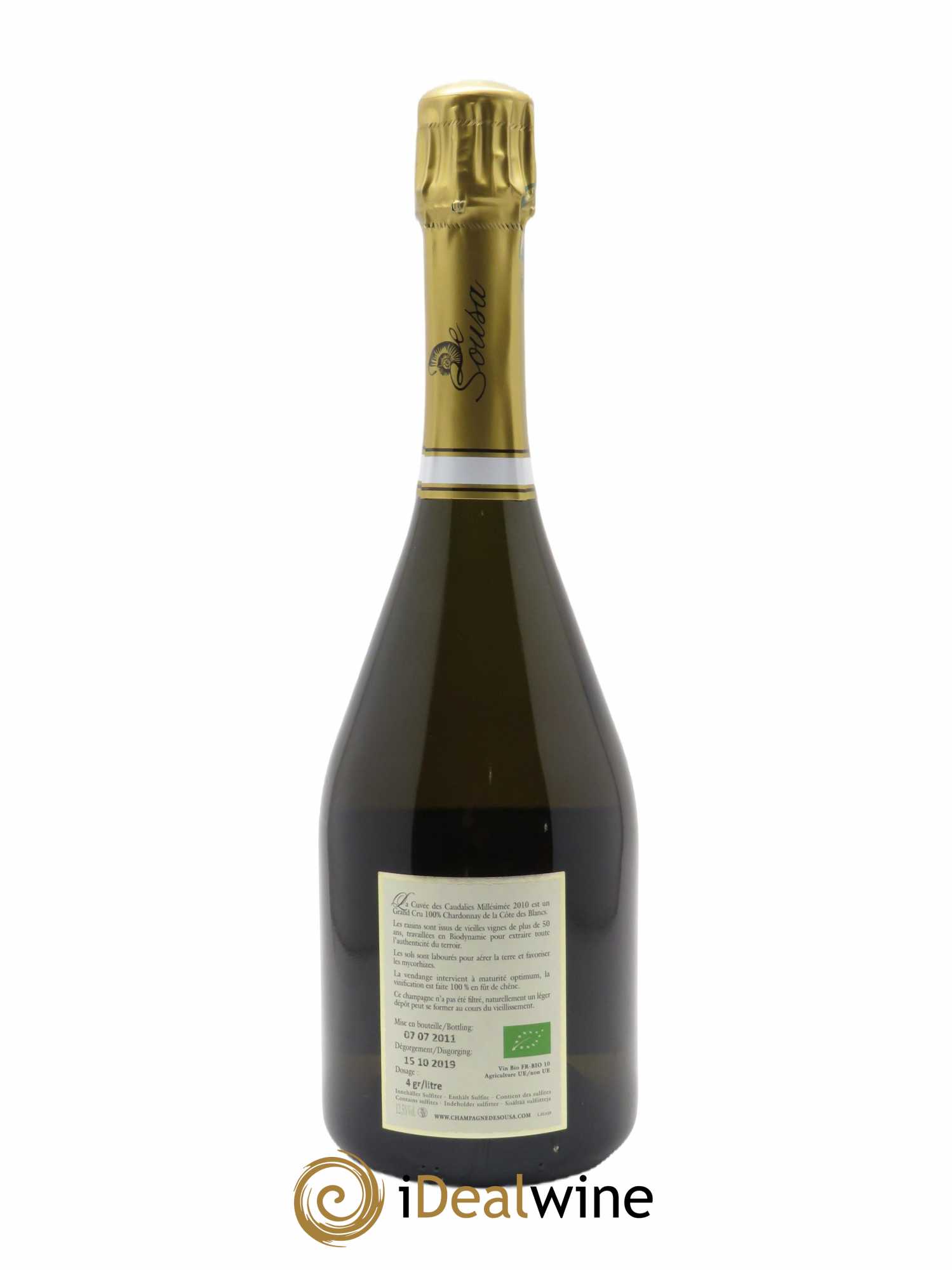 Cuvée des Caudalies Grand Cru Extra-Brut De Sousa 2010 - Lot de 1 bouteille - 2