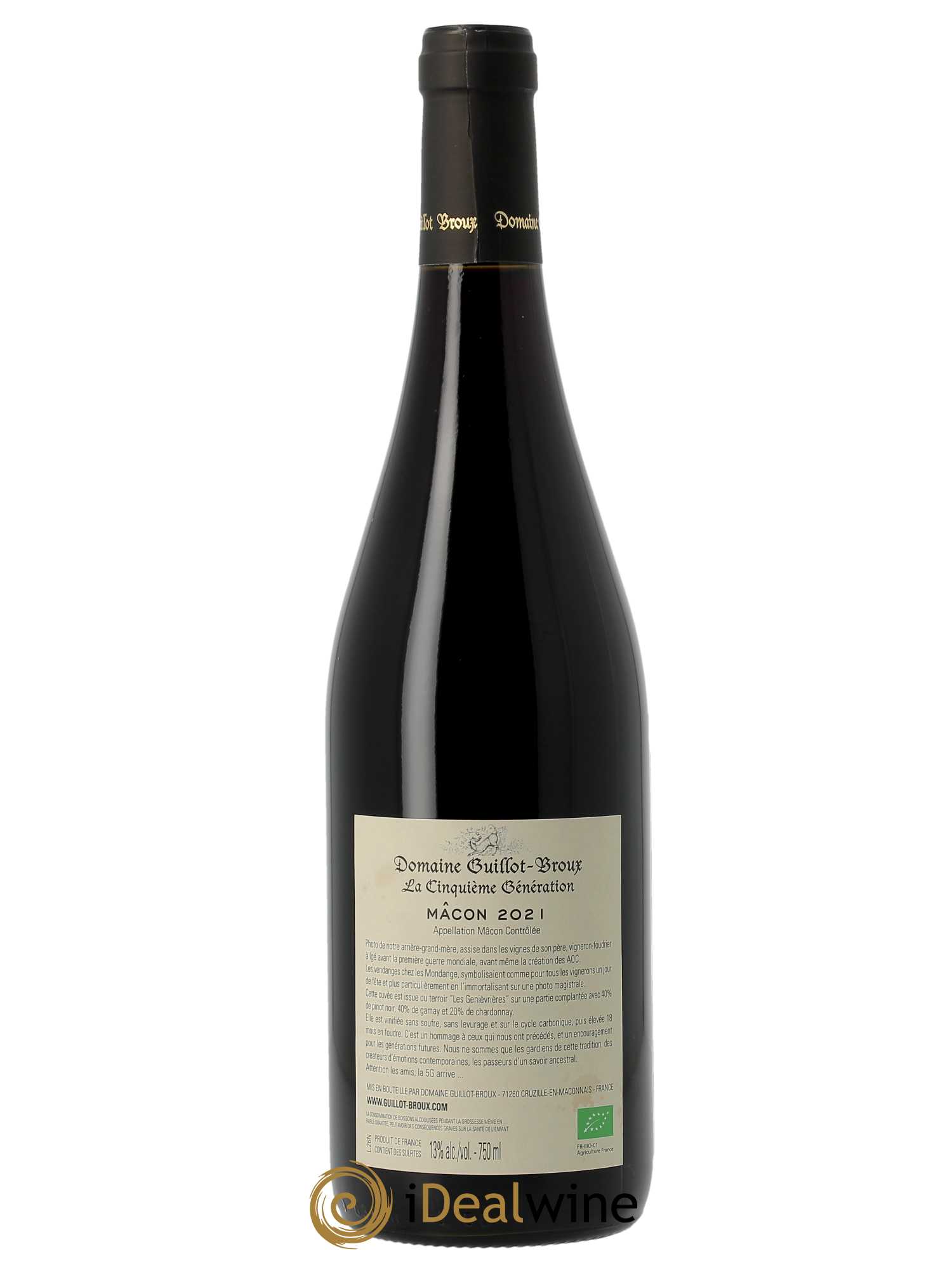 Mâcon Cinquième Génération Guillot-Broux (Domaine) 2021 - Lot de 1 bouteille - 1
