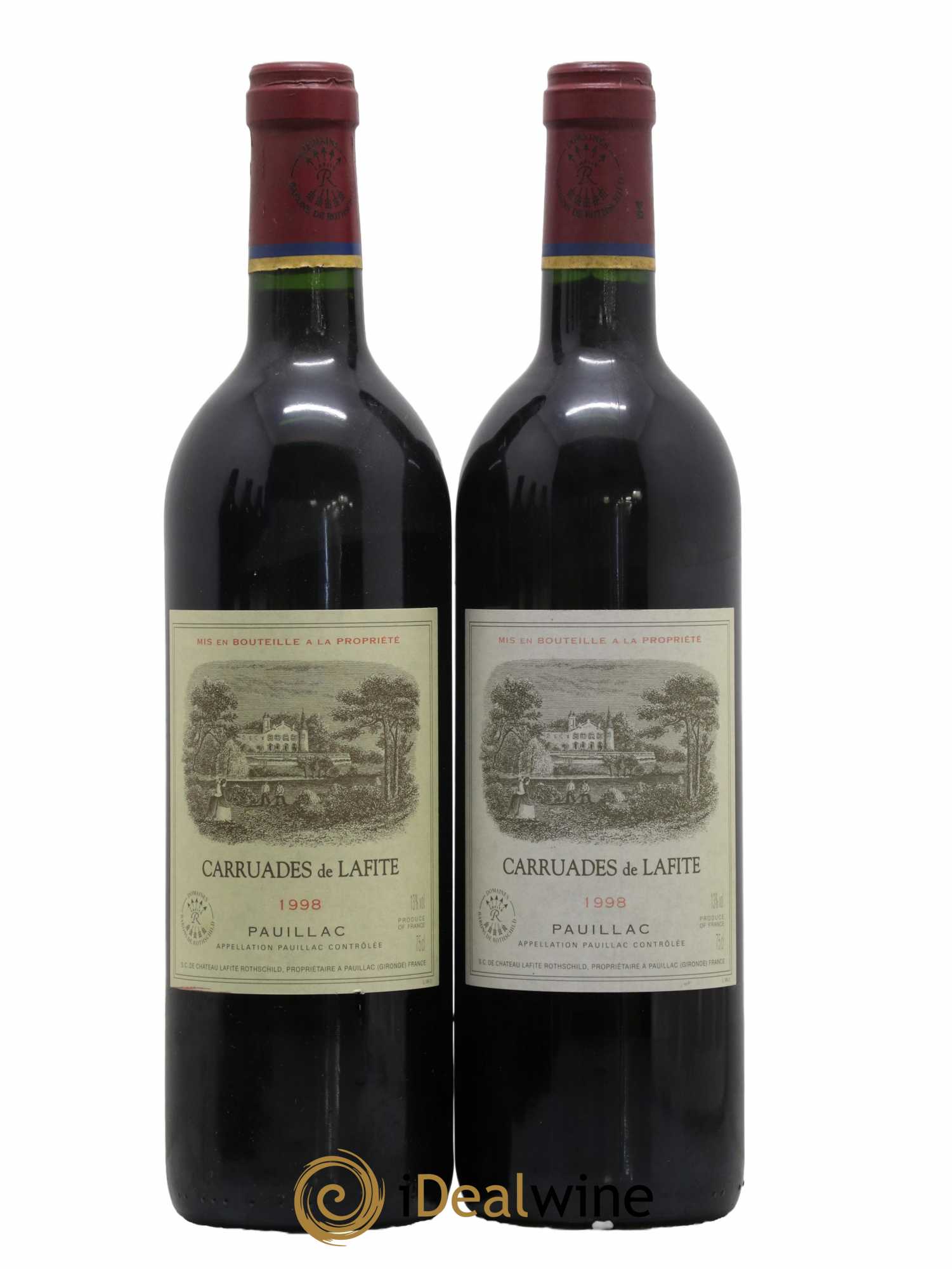 Carruades de Lafite Rothschild Second Vin 1998 - Lot de 2 bouteilles - 0