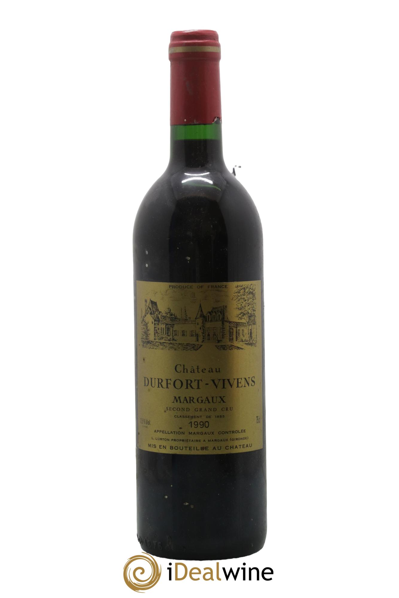 Château Durfort Vivens 2ème Grand Cru Classé 1990 - Lot de 1 bouteille - 0