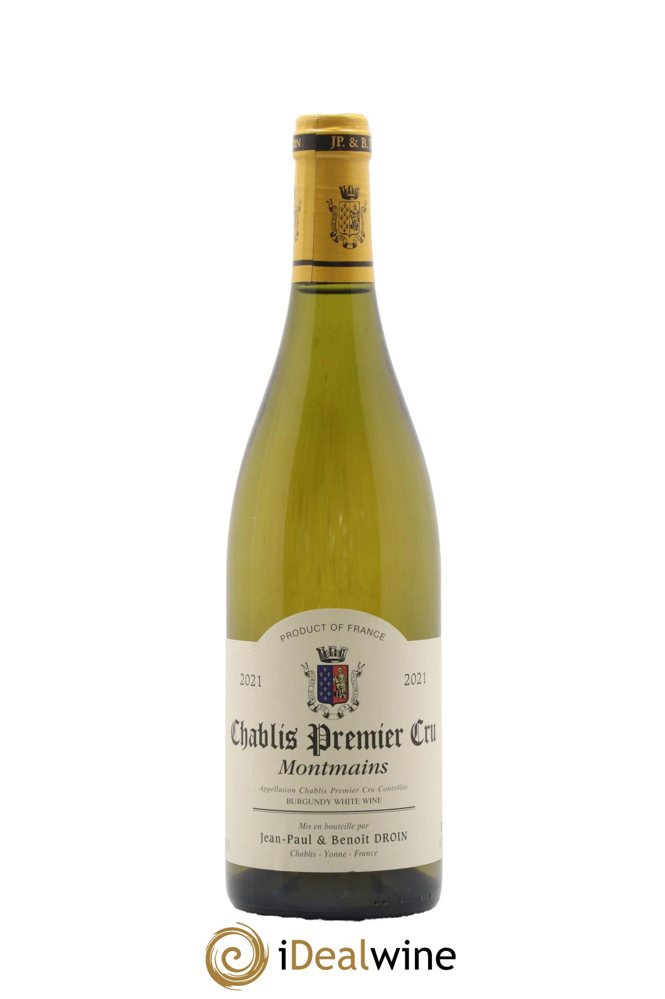 Chablis 1er Cru Montmains Jean-Paul & Benoît Droin (Domaine) 2021 - Lot de 1 bouteille - 0