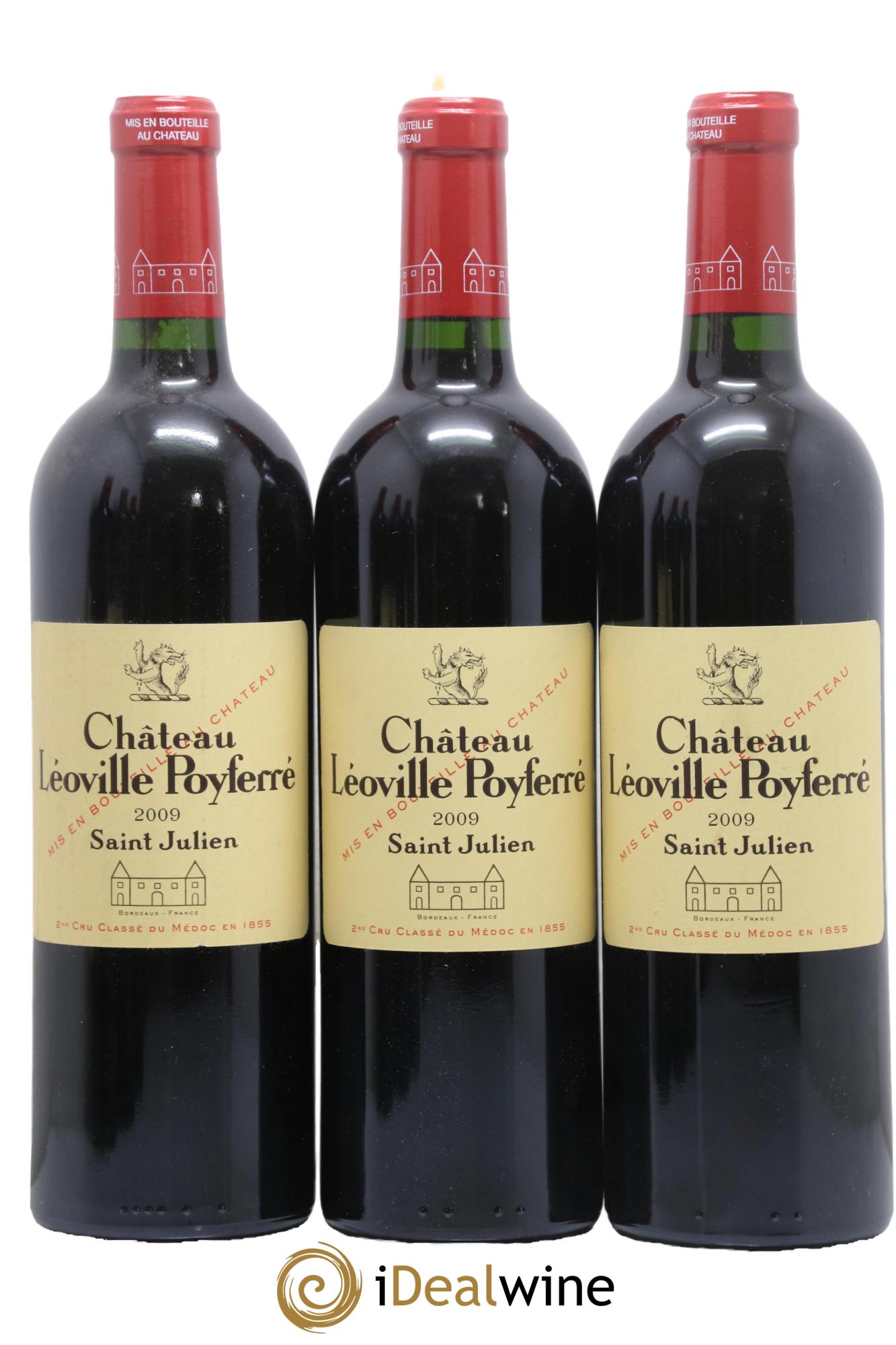Château Léoville Poyferré 2ème Grand Cru Classé 2009 - Lotto di 3 bottiglie - 0
