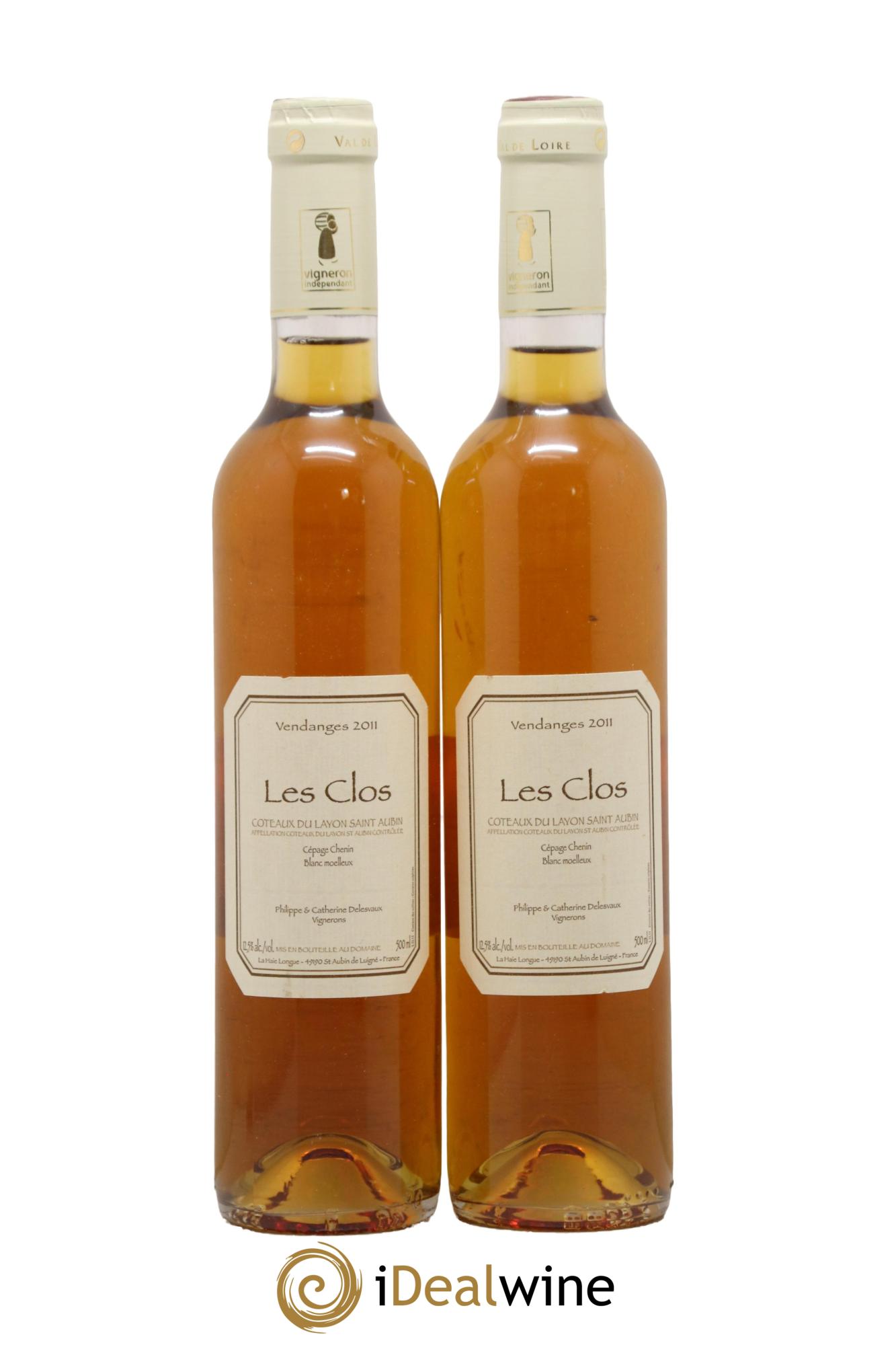 Coteaux du Layon Saint Aubin Les Clos Philippe Delesvaux 2011 - Lotto di 2 formati 50cl - 0