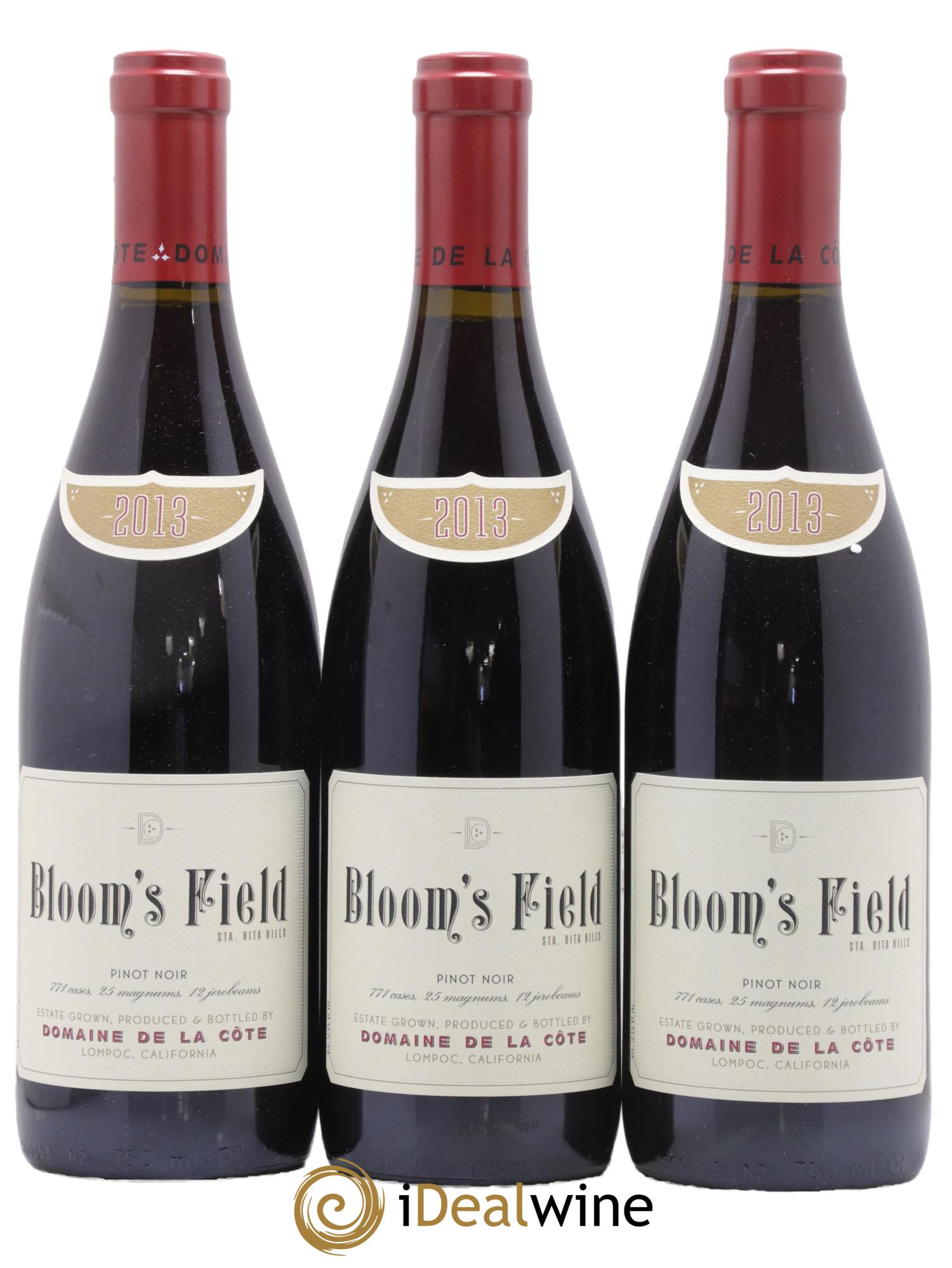 Santa Rita Hills Bloom's Field Pinot noir Domaine de la Côte - Rajat Parr 2013 - Posten von 3 Flaschen - 0