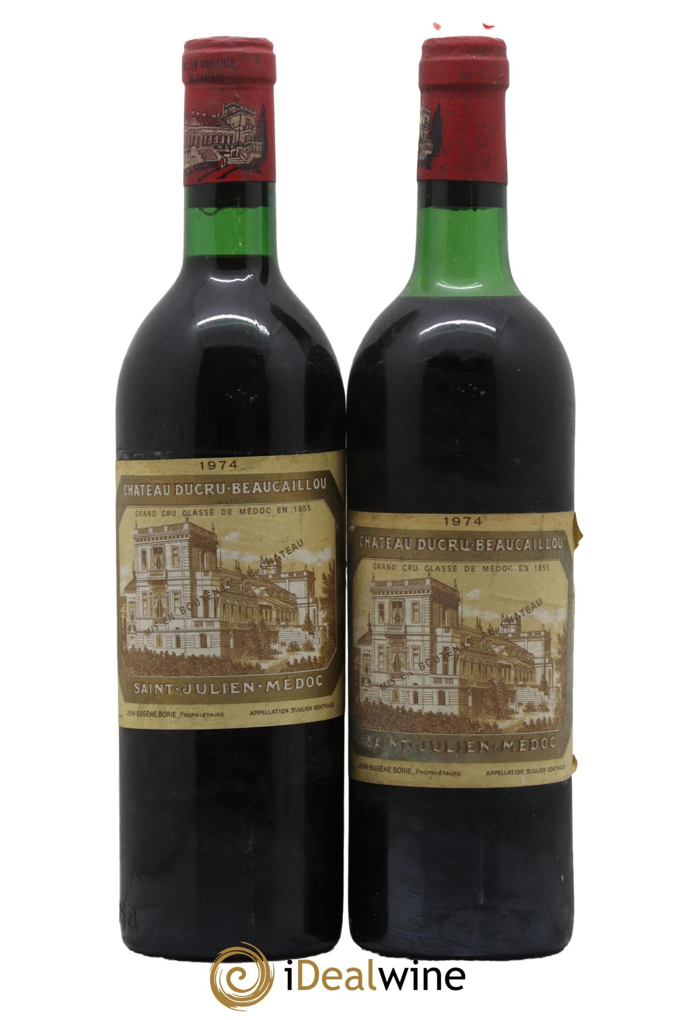 Château Ducru Beaucaillou 2ème Grand Cru Classé 1974 - Lotto di 2 bottiglie - 0