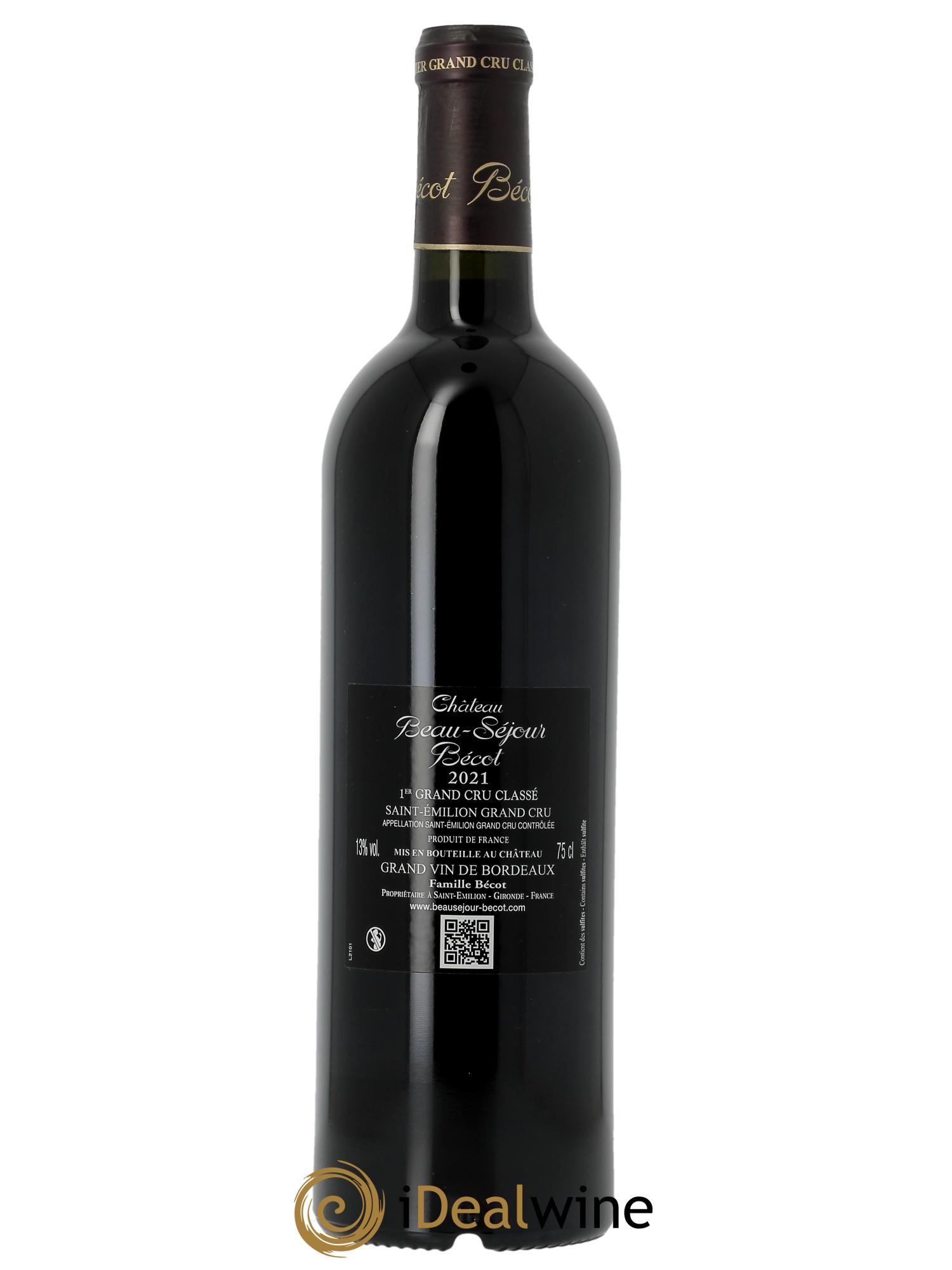 Château Beau-Séjour Bécot 1er Grand Cru Classé B (OWC if 6 bt) 2021 - Lot of 1 bottle - 1
