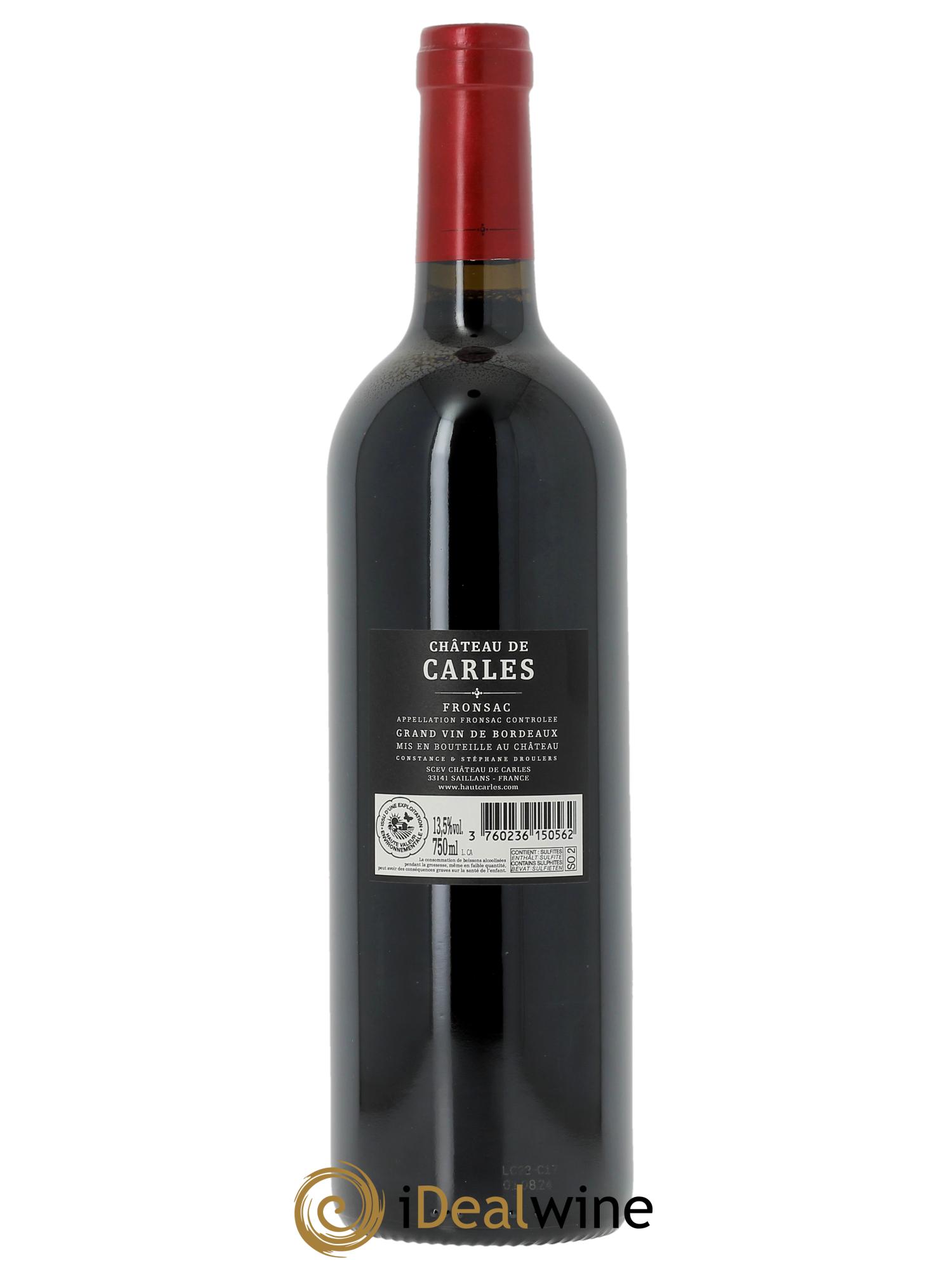 Château de Carles (CBO a partir de bts) 2022 - Lot de 1 bouteille - 1
