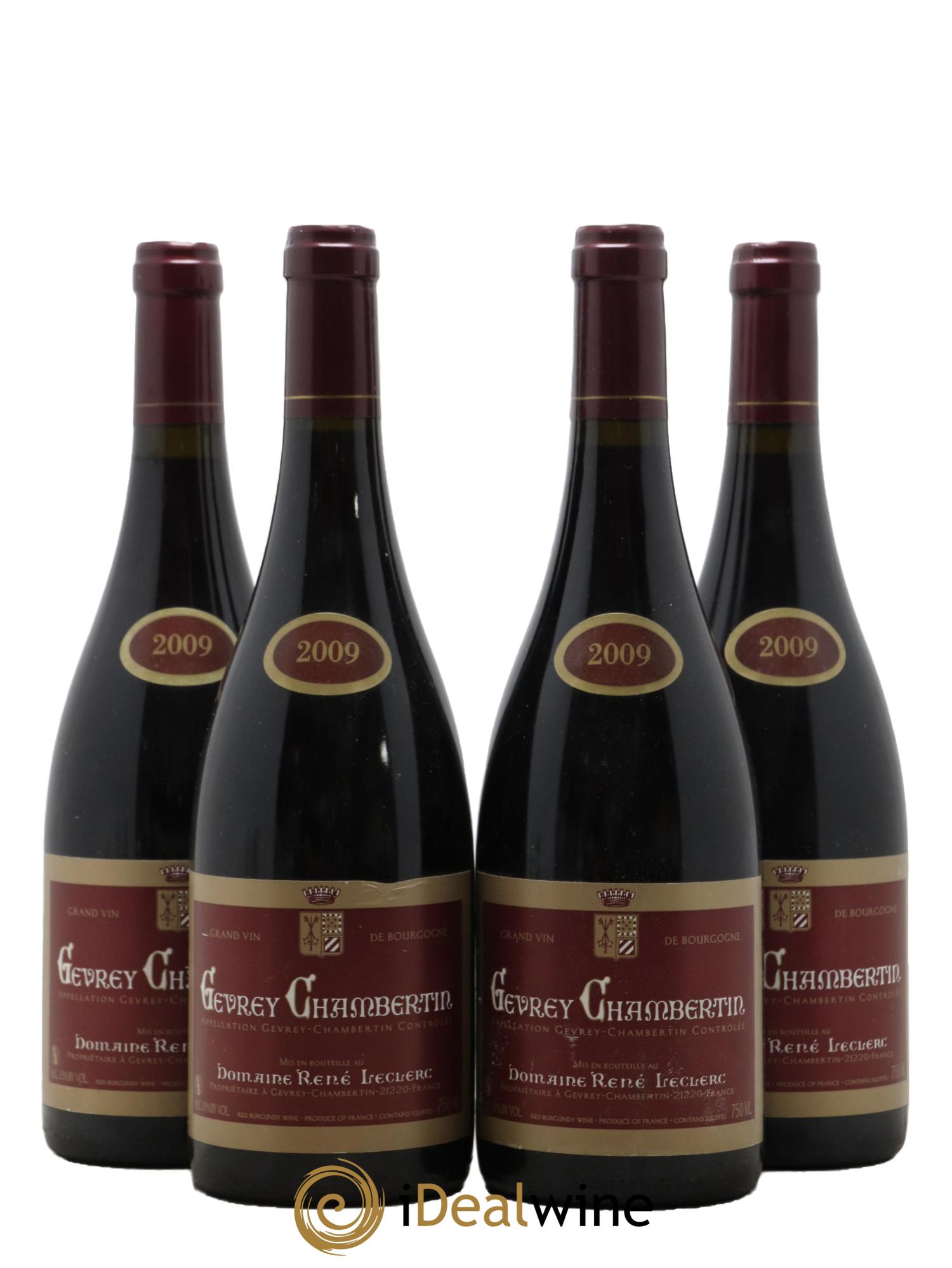 Gevrey-Chambertin Domaine René Leclerc 2009 - Lot de 4 bouteilles - 0
