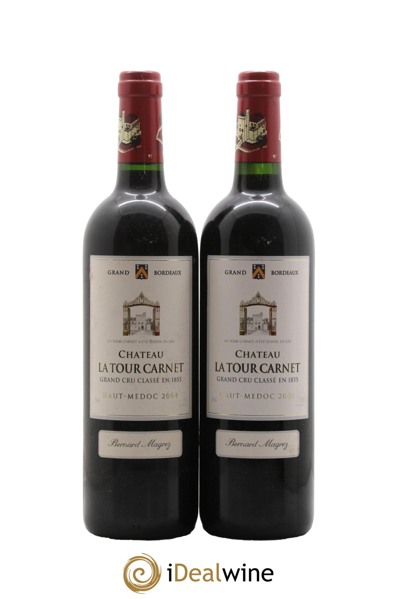 Château la Tour Carnet 4ème Grand Cru Classé 2004 - Lotto di 2 bottiglie - 0