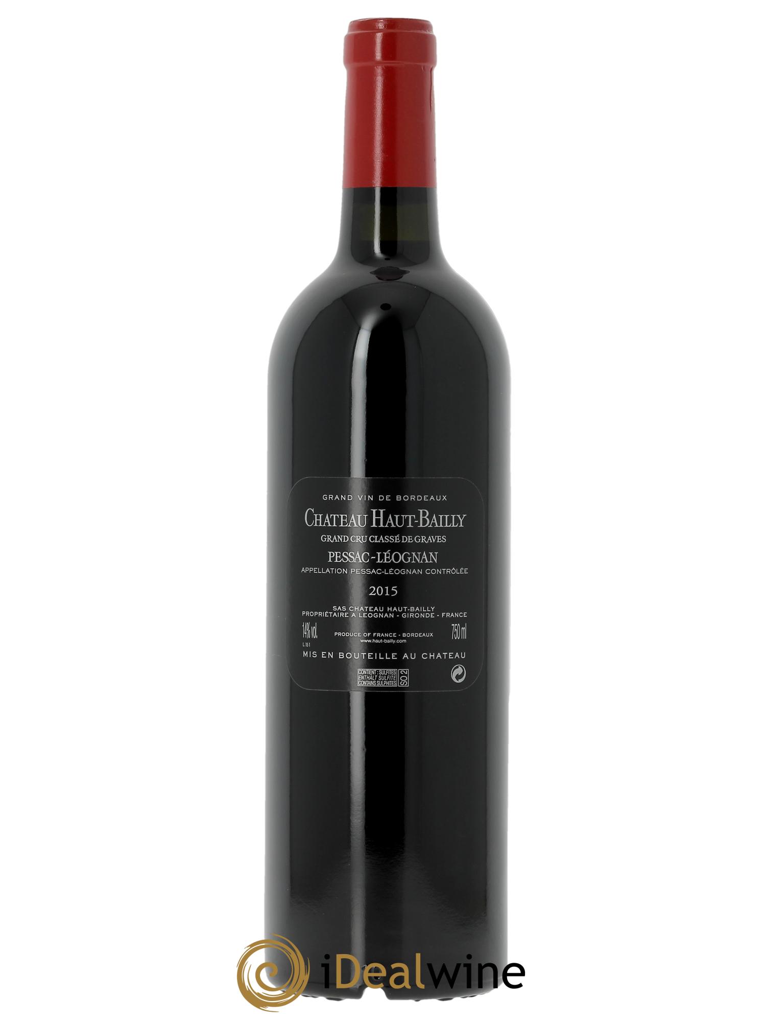 Château Haut-Bailly Cru Classé de Graves (Original-holzkiste ab 6 Fl.) 2015 - Posten von 1 Flasche - 1