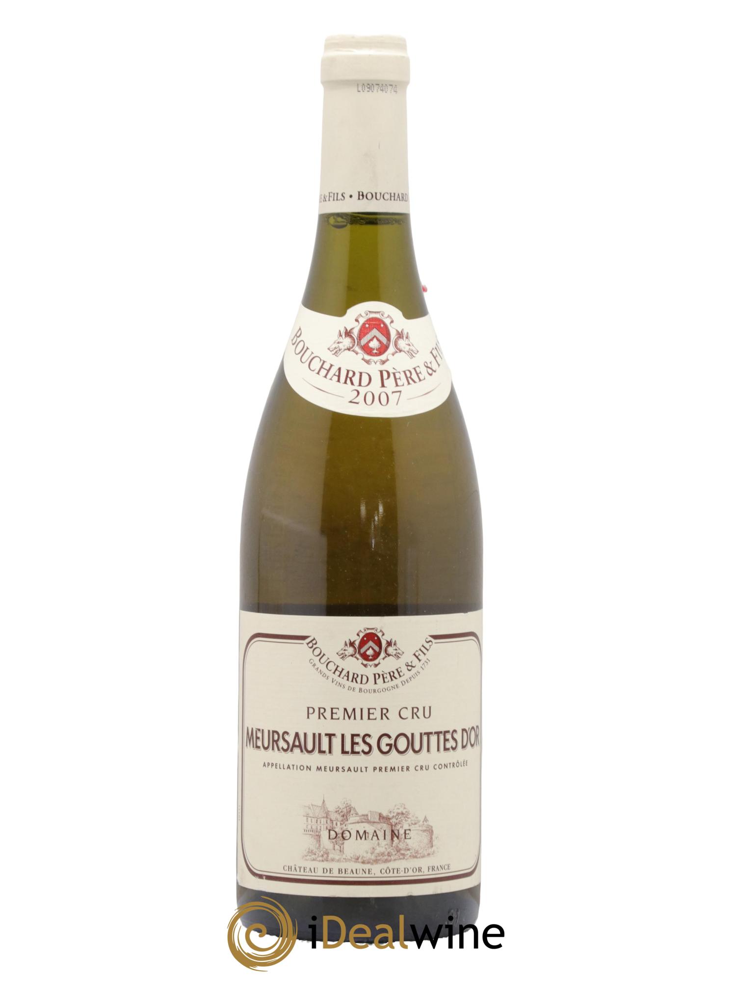 Meursault 1er Cru Les Gouttes d'Or Bouchard Père & Fils 2007 - Lot of 1 bottle - 0