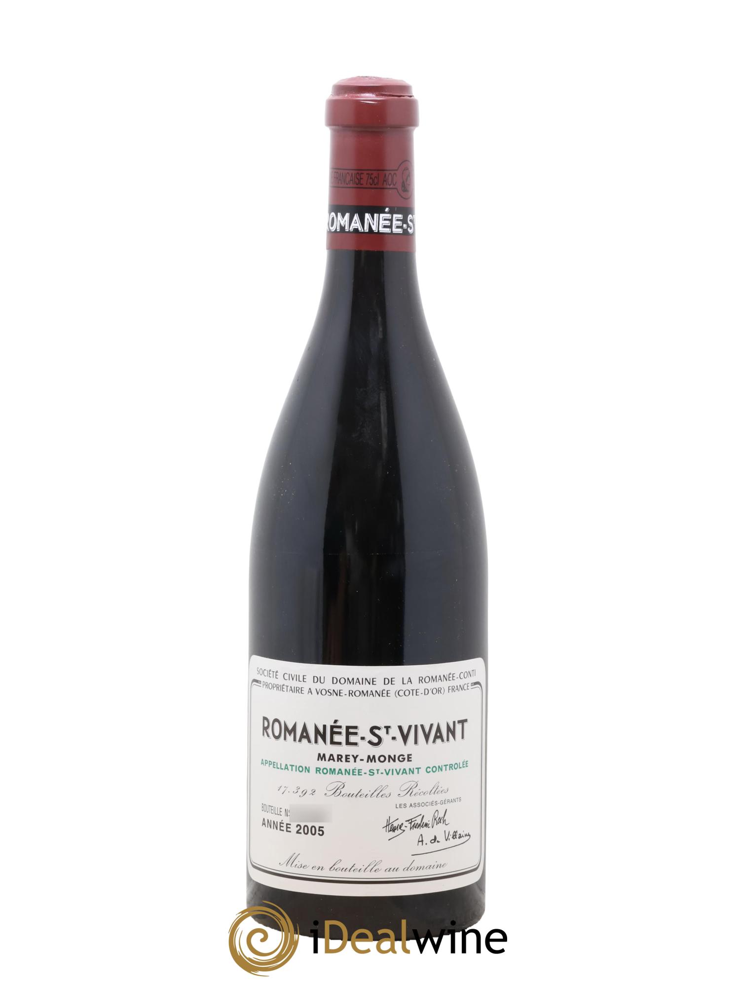 Romanée-Saint-Vivant Grand Cru Domaine de la Romanée-Conti 2005 - Posten von 1 Flasche - 0