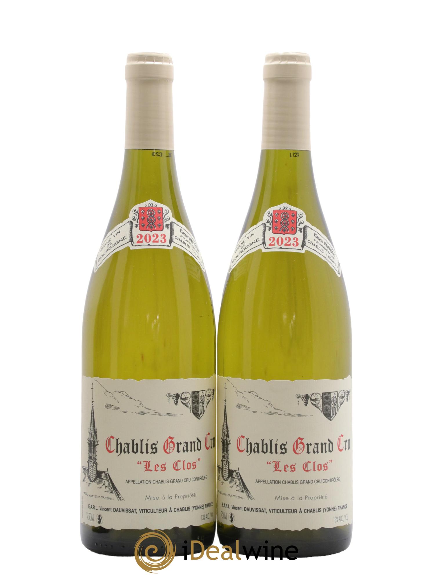 Chablis Grand Cru Les Clos Vincent Dauvissat (Domaine) 2023 - Lot de 2 bouteilles - 0
