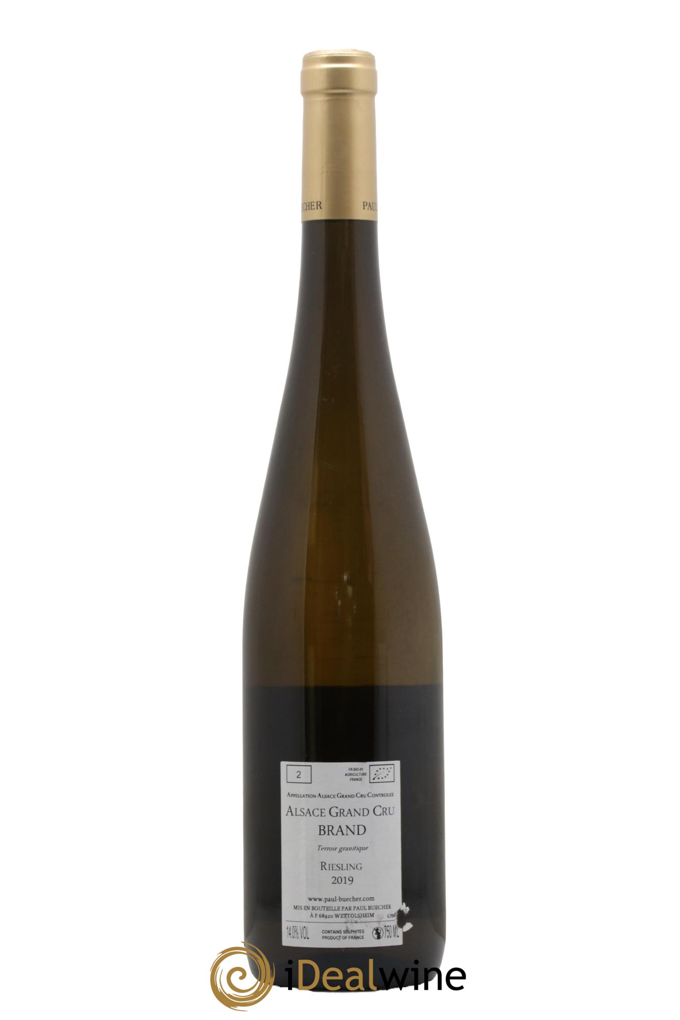 Alsace Riesling Grand Cru Brand Paul Buecher 2019 - Posten von 1 Flasche - 1