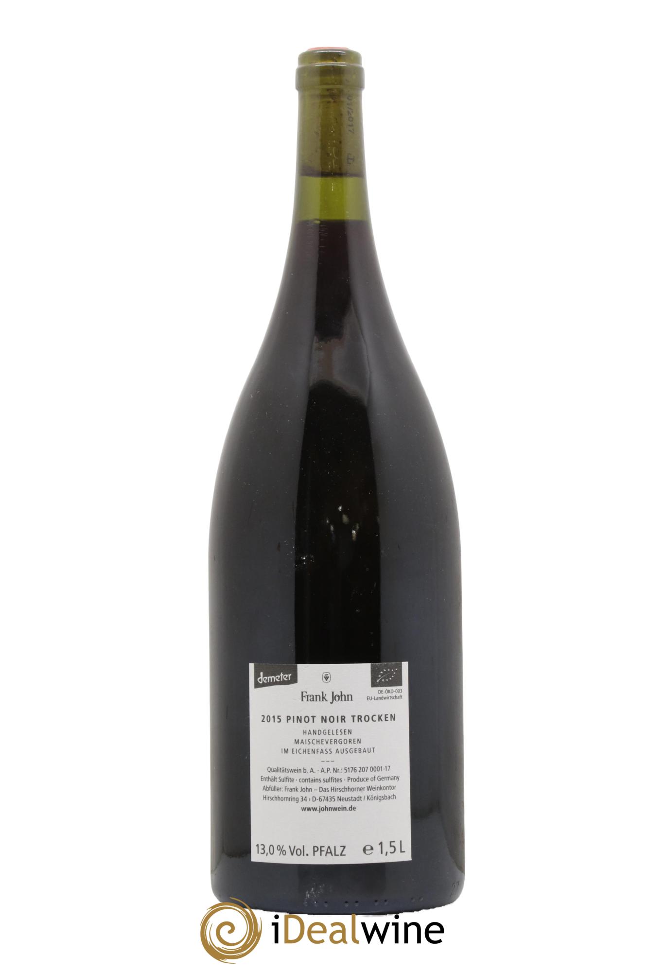 Allemagne Pflaz Kalkstein Pinot Noir Frank John 2015 - Lot de 1 magnum - 1