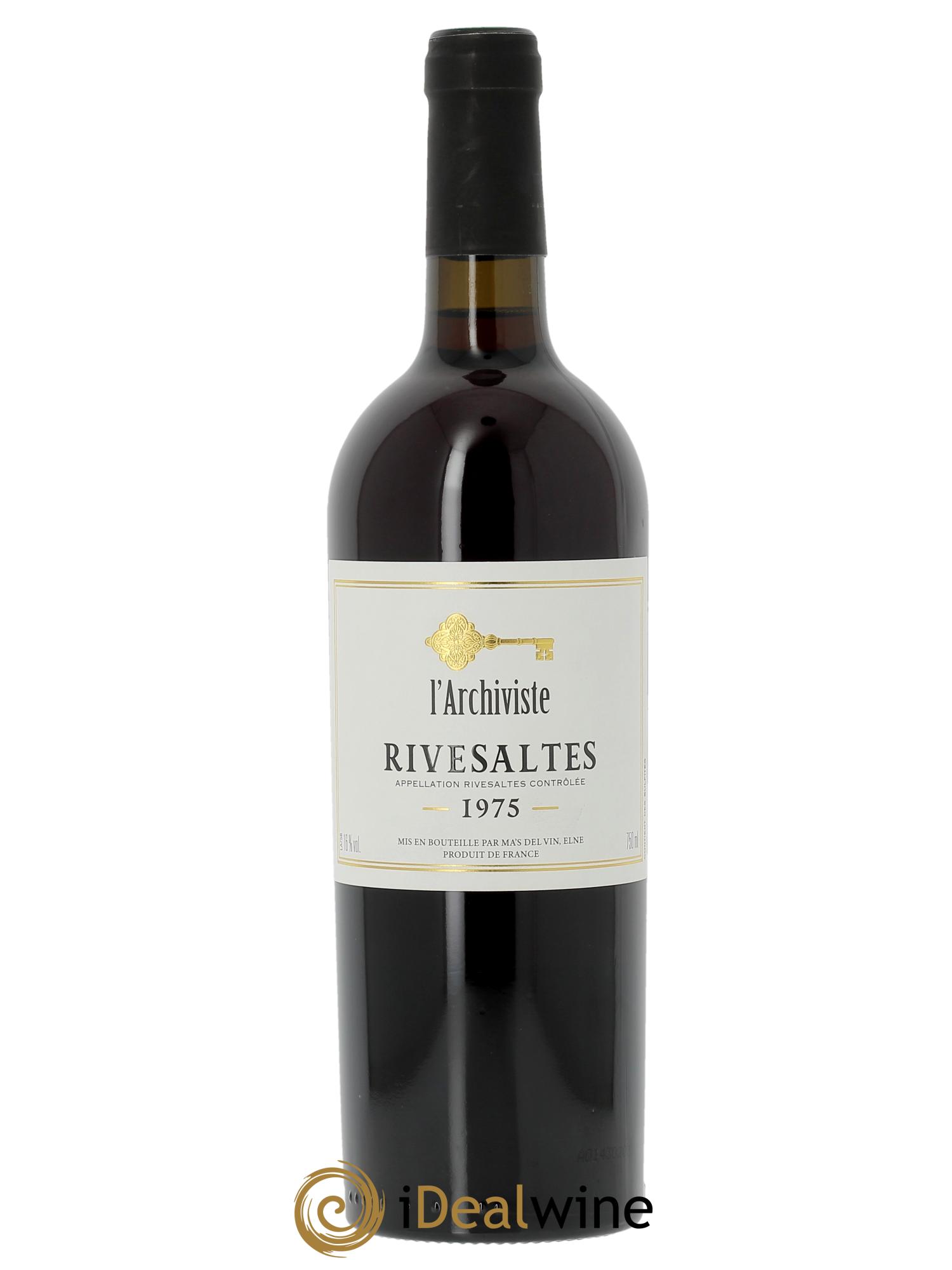 Rivesaltes L'Archiviste 1975 - Lot de 1 bouteille - 0