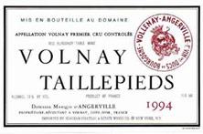 Etiquette du vin Volnay 1er Cru Taillepieds Marquis d'Angerville (Domaine) 1995