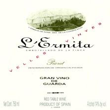 Etiquette du vin Priorat DOCa Alvaro Palacios L'Ermita 2020