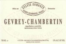 Etiquette du vin Gevrey-Chambertin Sylvie Esmonin 1986