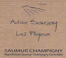 Etiquette du vin Saumur-Champigny Les Poyeux Antoine Sanzay 2016