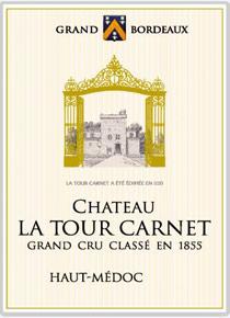 Etiquette du vin Château la Tour Carnet 4ème Grand Cru Classé 1977