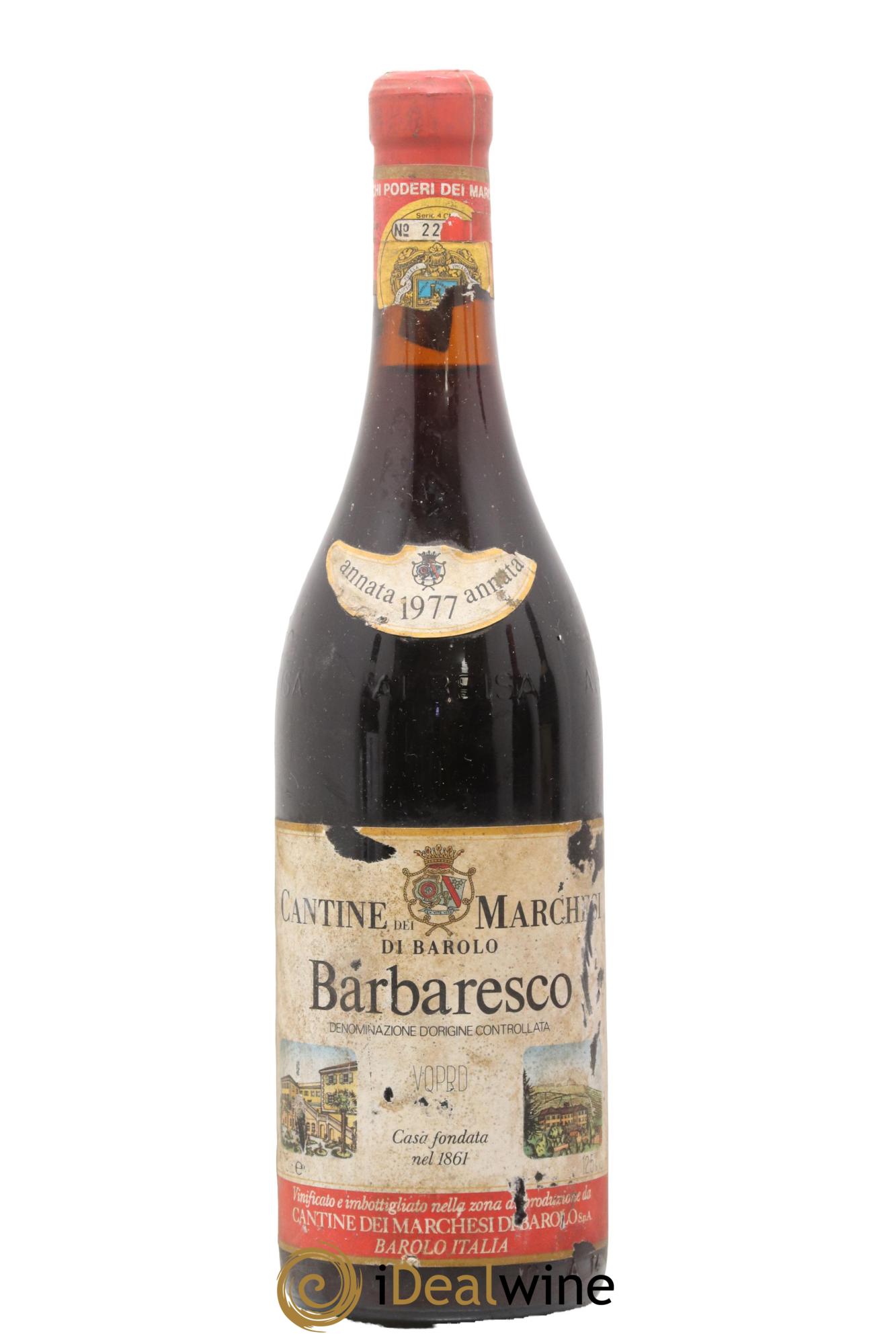 Barbaresco DOCG Cantine Marchesi Di Barolo 1977 - Lot de 1 bouteille - 0