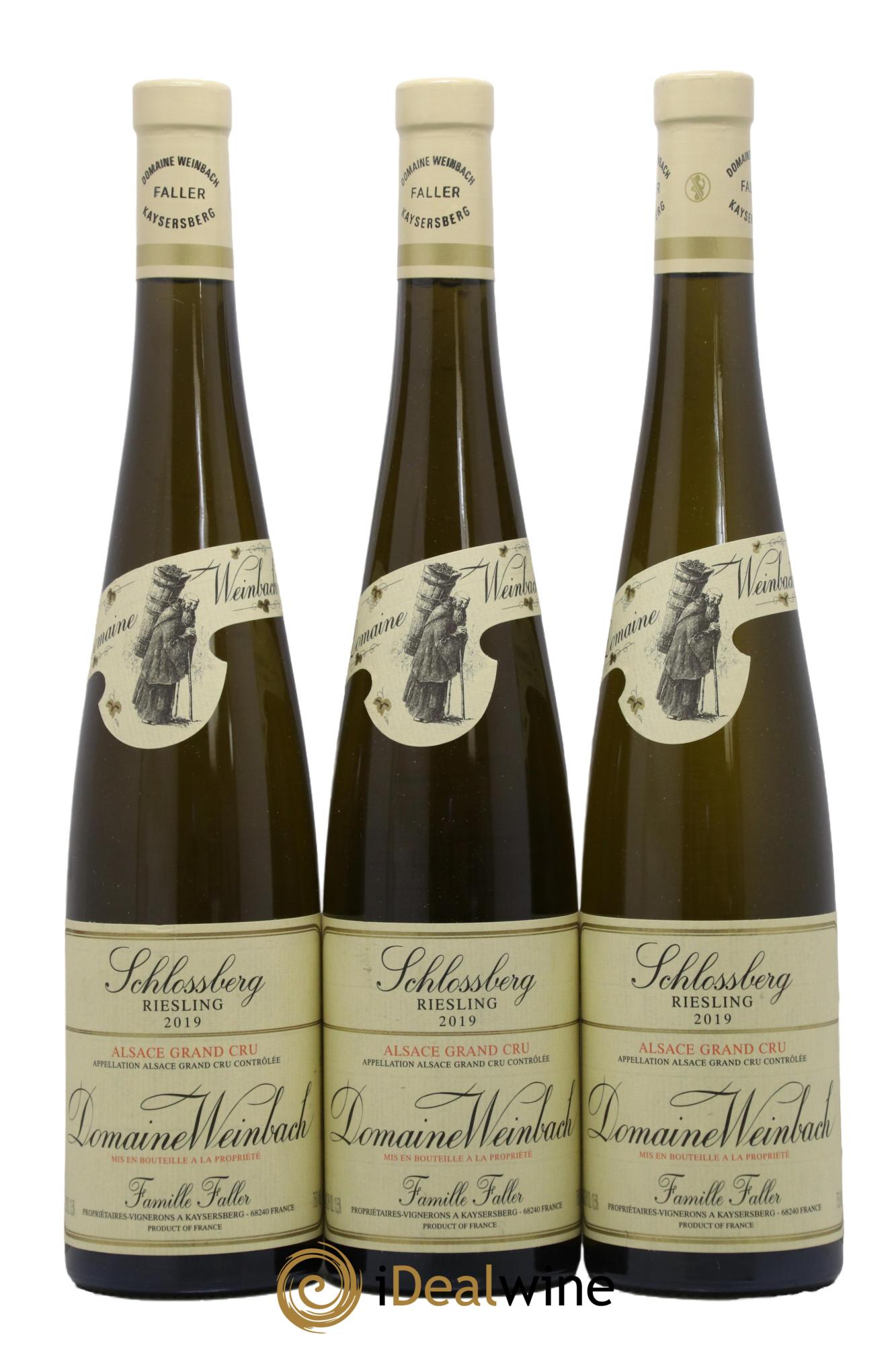 Alsace Grand Cru Schlossberg Riesling Weinbach (Domaine) 2019 - Lot de 3 bouteilles - 0